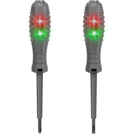 2-in-1 Spannungsprüfer-Schraubendreher, zweifarbiger elektrischer Detektor, magnetischer Drehmomentprüfer für elektrische Sicherheit