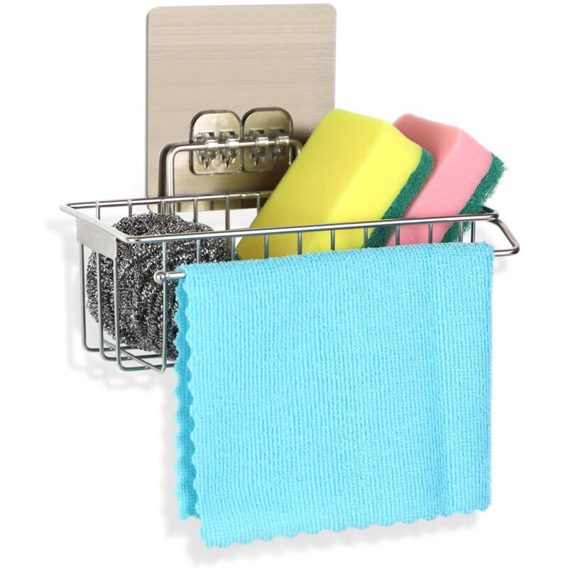 Image of 2-in-1 stainless steel sink organizer, sponge&hellip;