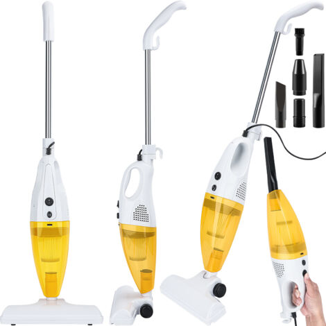 2-in-1 Upright Handheld Vacuum Cleaner - 1000W Corded Stick Vacuum with HEPA Filter for Efficient Cleaning - Lightweight & Versatile, Yellow