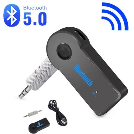 Rpanle Bluetooth 5.0 Sender Empfänger Klinke 3.5, Mini Drahtlos Bluetooth  Transmitter Receiver Adapter USB-Aufladung Eingebautes Mikrophon für Auto