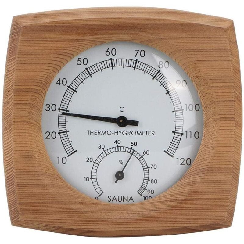 Image of 2-In-1Sauna Temperatur Zedernholz Thermometer Hygrometer Thermo-Hygrometer Sauna Zubehör