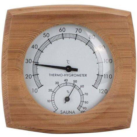 2-In-1Sauna Température Cèdre Bois Thermomètre Hygromètre Thermo-Hygromètre Accessoires De Sauna
