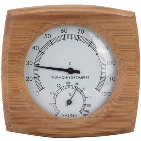 2-In-1Sauna Température Cèdre Bois Thermomètre Hygromètre Thermo-Hygromètre Accessoires De Sauna