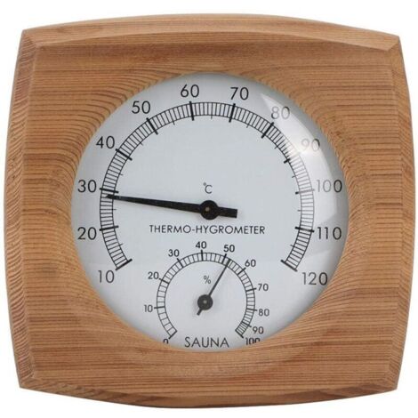 2-In-1Sauna Température Cèdre Bois Thermomètre Hygromètre Thermo-Hygromètre Accessoires De Sauna