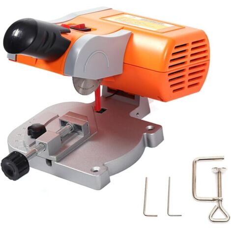 2 inch Mini Bench Cut-Off Chop Saw 0-45° Miter Saw Wood Metal Plastic Cutter Arrow Cutter Bench Saw, for Cutting Brass, Steel, Wood, Miniature Model Making, DIY