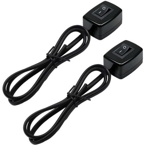 2 Interrupteurs à Bouton 12V, 3A 24V Mini interrupteur à Bouton Poussoir Momentané Marche/Arrêt avec Câble de 75 cm Interrupteur à Montage en Surface pour Antibrouillards Bateau Néons et Bandes LED