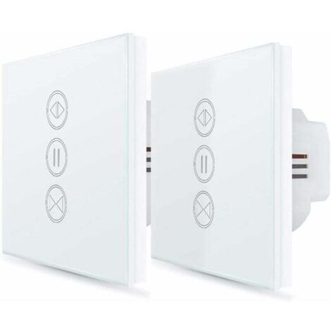 2 interruttori intelligenti per tapparelle, apertura regolabile, interruttore per tende con Wi-Fi, compatibile con Alexa e Google Home per il controllo vocale, motore a parete con timer intelligente