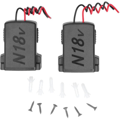 2 jeux d'adaptateur de batterie, support de montage, connecteur de convertisseur de Source d'alimentation pour Milwaukee M18 18V