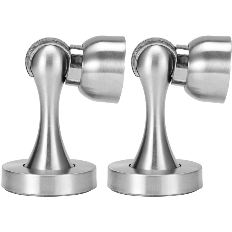 Ineasicer - 2 jeux d'arrêts de portes magnétiques en acier inoxydable pour le sol et le mur