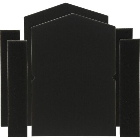2 jeux de filtres - mousses filtrantes - compatibles avec les filtres en mousse pour sèche-linge Miele 6057930 9688381 - Entretien lave-linge et sèche-linge - noir
