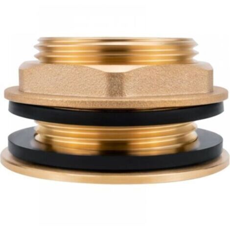 2 Joints Inclus - FiletageIintérieur de 1.26'' de Pouce-Passage Universel pour Citerne de Pluie- Passage de Citerne en Laiton comme Raccordement pour Robinet d'eau ou Robinet de Soutirage