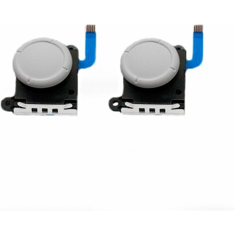 2 Joystick Analog Sensor Toggle für Switch Lite Controller Joy-Con ThumbStick Cap Button Modul Weiß