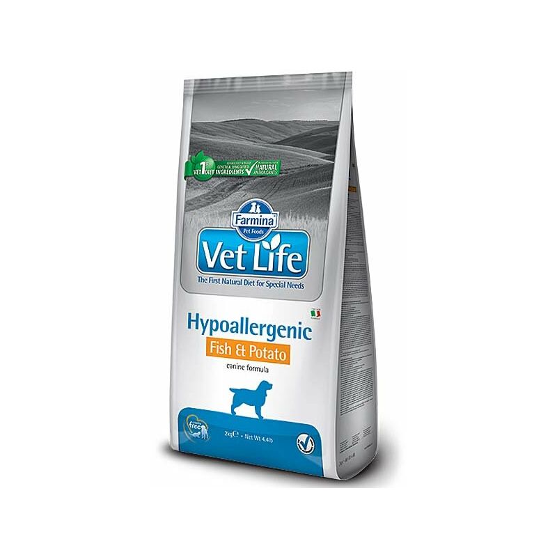 2 kg: Farmina Vet Life Hypoallergenic Poissons et pommes de terre pour les chiens
