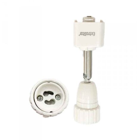2 Kit Portalampade Adattatori Convertiore Da Binario Monofase a GU10 Snodabile