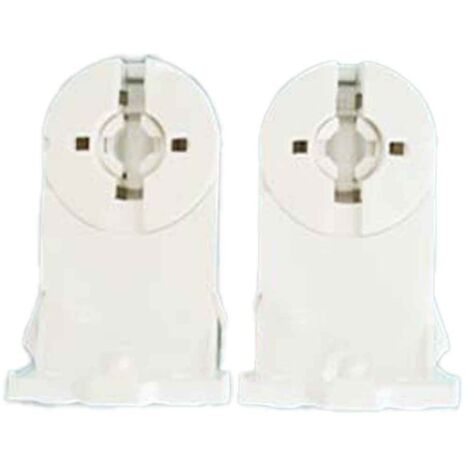 2 Kit Portalampade Per Neon Tubo Led T8 Con Base di Fissaggio