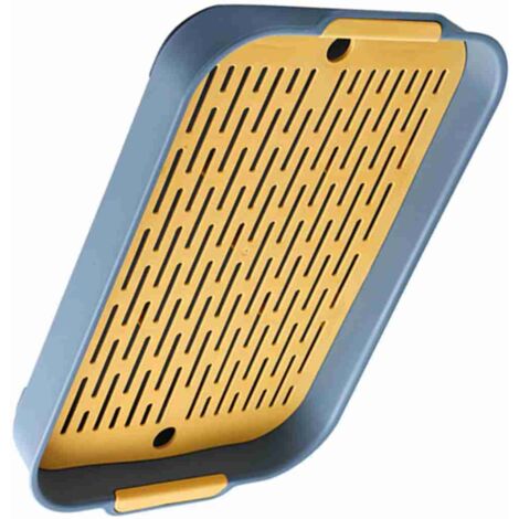 2-lagige Abtropfschale, Abtropfschale für Obst, Gläser, Tassen und Besteck, Kunststoff-Trockenschale für die Küche