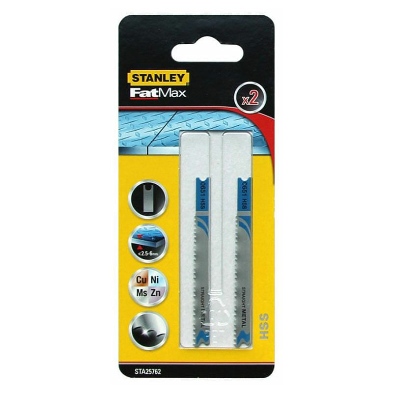 Black+decker Lame 80x1,6 mm, per metallo, 2 pezzi