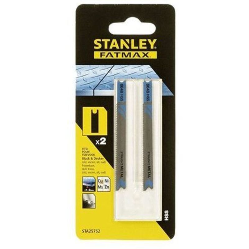 2 lame 80X1.6 x metallo - hss - Stanley