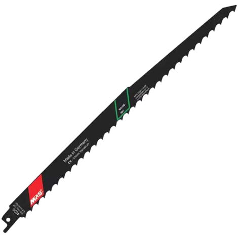 2 Lames scie Sabre CV (pour bois/plexi) Dents fraisées avoyées 300X19X1.2Mm - 8.5mm