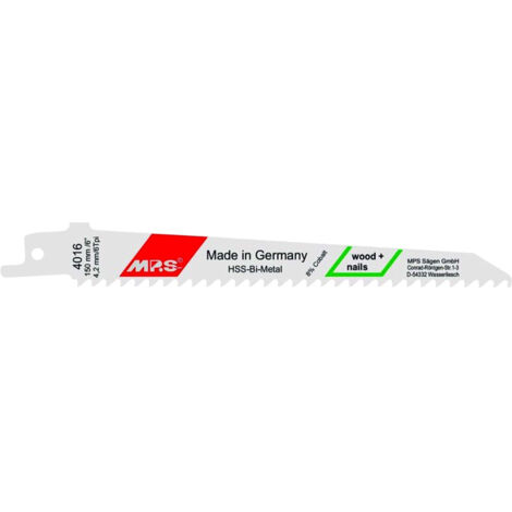 2 Lames scie Sabre Extra Forte bois multi Frais - avoyées 150X19X1.27Mm - 4.2mm Chantourner