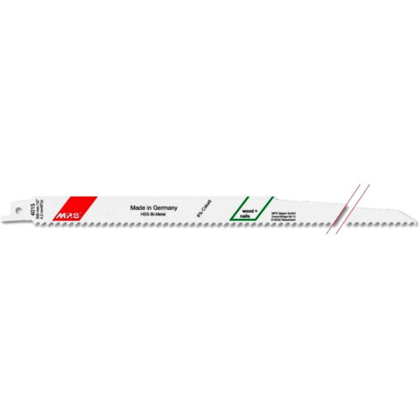 2 Lames scie Sabre Extra Forte bois multi Fraisées avoyées 300X19X1.27Mm - 4.2mm Chantourner