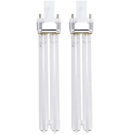 2 lampes de désinfection ultraviolette UV de 11 W, lampes de stérilisation UV pour stérilisateur d'aquarium (culot de lampe G23) [CO]