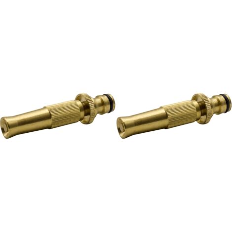 2 - Lance Arrosage - Laiton - Réglable - Liaison Rapide 19 Mm - Pour Jardin Et Extérieur - Doré - 19 Cm