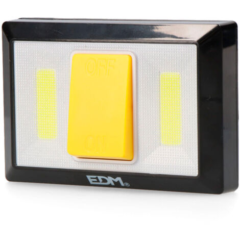 2 LED 200 lm Taschenlampe mit Schalter, Magnet- und Klebesockel  EDM 36440