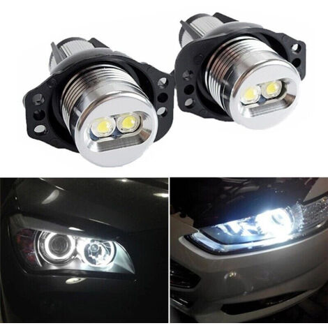 Комплект от 2 броя ярки бели LED крушки Angel Eyes ангелски очи 12V за BMW Е90 Е91 с Canbus без грешки