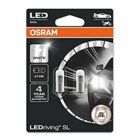 2 led-glühbirnen osram 3893dwp-02b-ba9s 12v 1w