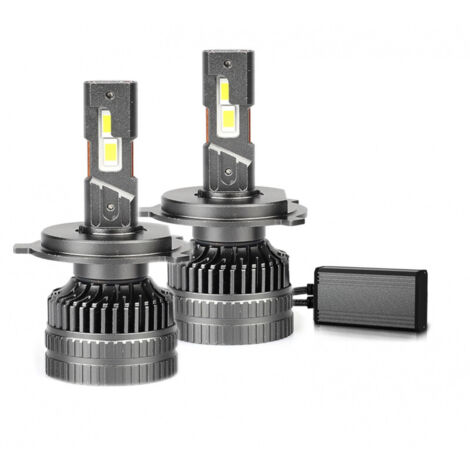 Комплект от 2 броя LED ЛЕД диодни крушки H4 Х4 12V 120W 13000lm за фарове Canbus без грешки 6000К къси/дълги