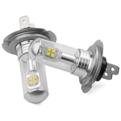 Комплект от 2 броя ЛЕД LED крушки за фарове H7 Х7 12V-24V Бели 6000k