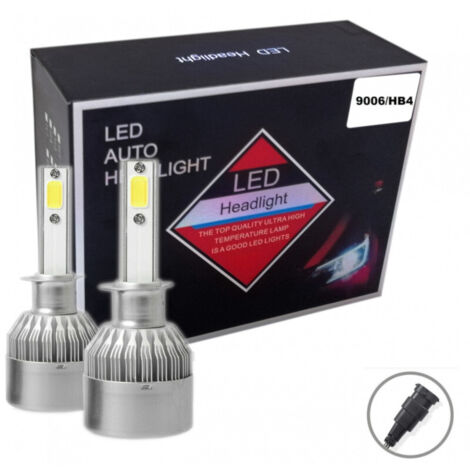 Комплект от 2броя LED ЛЕД диодни крушки за фар халоген HB4 ХБ4 12V 36W