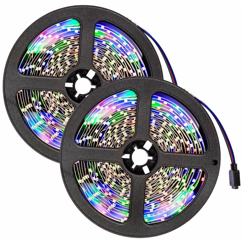 2 LED-Strips mit 300 LEDs, 5m Länge - LED Lampen, LED Streifen, LED Band - weiß