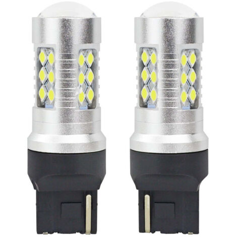 Комплект от 2бр. LED Лед Диодни крушки T20 W21W Canbus 3030 24SMD 12V-24V бяла светлина