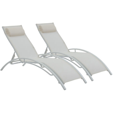 2 lettini in alluminio Beauty - PHOENIX - Ecru - set di 2
