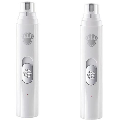 2 limes à ongles électriques - USBCharge -lime diamant -sans fil -Avec des lumières -Blanc