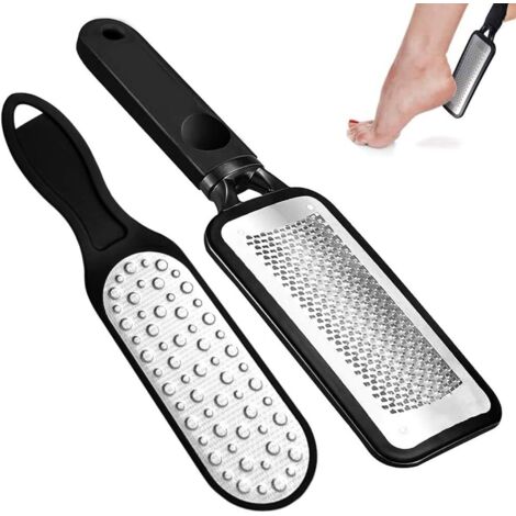 2 limes à pied en acier inoxydable, outils de pédicure pour le soin des pieds