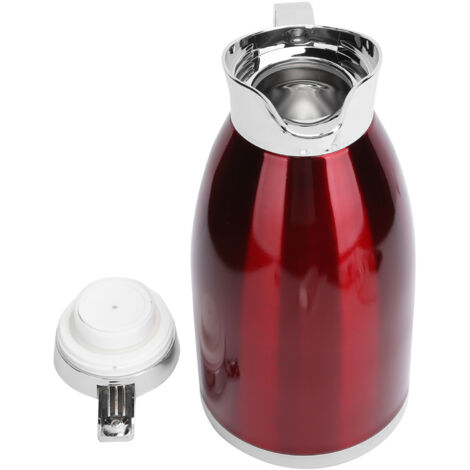2-Liter-Doppelwand-Isolierflasche aus Edelstahl für Kaffee und Tee (Rot)