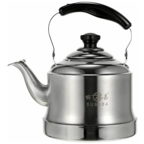 2-Liter-Pfeifkessel mit ergonomischem Edelstahlgriff, Teekanne zum Kochen von Wasser, Getränkebehälter