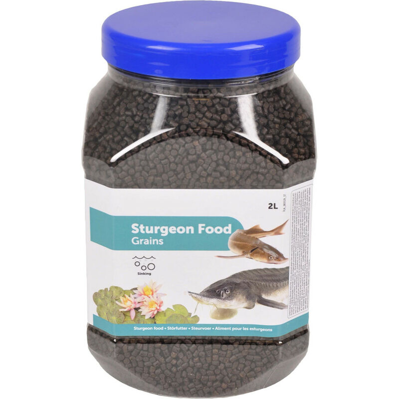 Animallparadise - 2 litres, esturgeons, Nourriture pour esturgeons, 3 mm. Noir