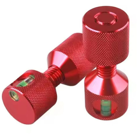 2-Loch-Aluminium-Flansch-Ausrichtbolzen 1-1/8" mit integrierter Wasserwaage – 2er-Pack