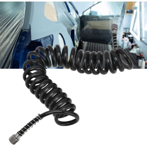2 m langer, flexibler PU-Spiral-Airbrush-Schlauch mit G1/8-Innengewindeanschluss – Polyurethan-Spiral-Luftschlauch für Farb- und Airbrush-Zubehör