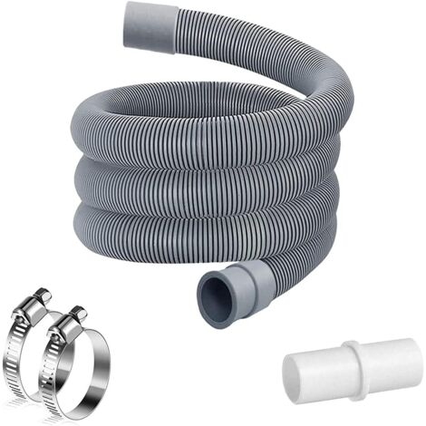 2 M Rallonge Tuyau eau Machine a Laver,Rallonge Tuyau Lave Vaisselle,Tuyau de Machine à Laver,Kit d'Extension Flexible de Vidange Universel pour Lave-linge et Lave-vaisselle-Fei Yu