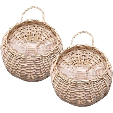 2 macetas colgantes, cestas colgantes para plantas, macetas colgantes, para montaje en pared, ideales para hoteles, oficinas, restaurantes y jardines (18 cm).