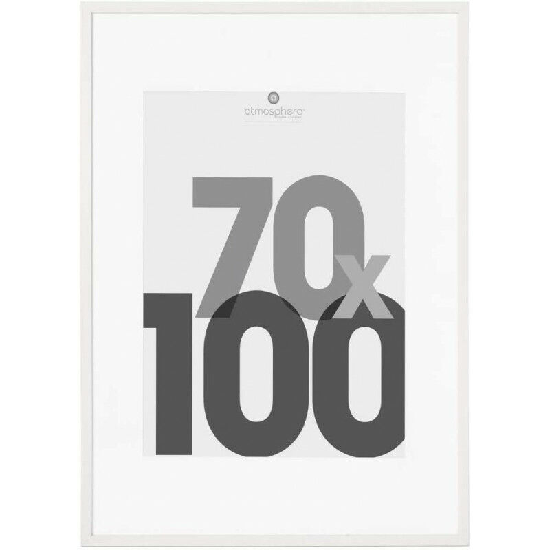 Atmosphera - Cadre photo en bois - Blanc - 70 x 100 cm - Livraison gratuite