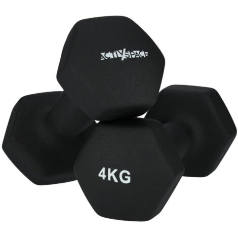 2 mancuernas de 4 kg para ejercicios - pesas de neopreno