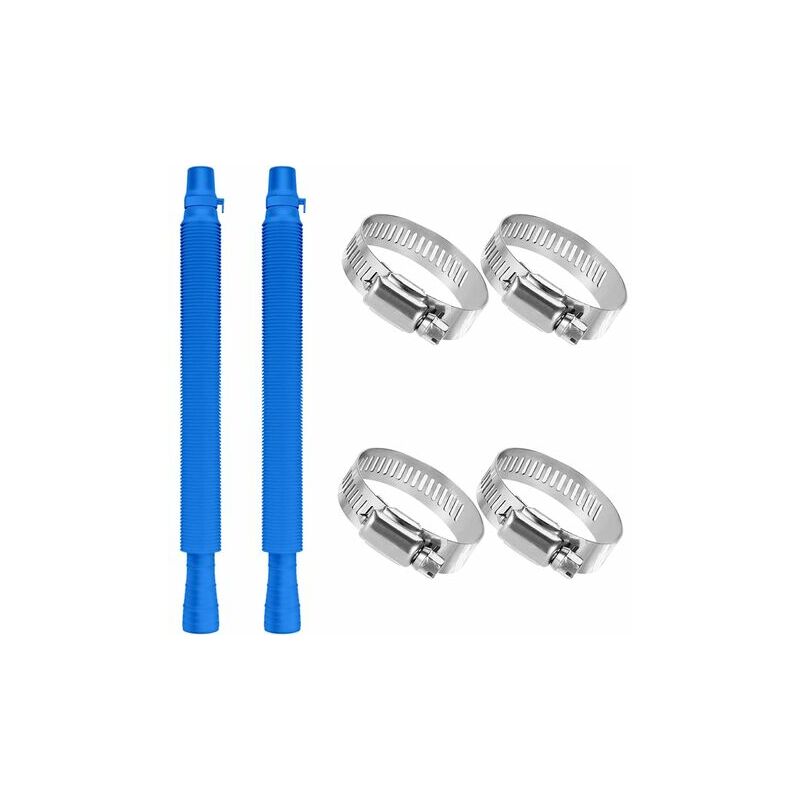2 Mangueras De Repuesto Para Piscina, Manguera De Repuesto Para Filtro De Piscina Con 2 Clips De Metal, 17.12 X 1.18 X 1.57 Pulgadas (Azul) Cham