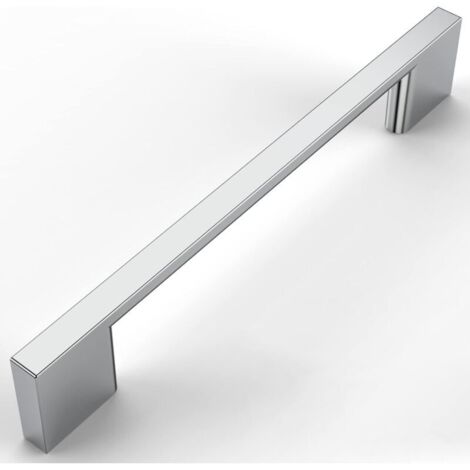 2 maniglie cromate per mobili da cucina, 128 mm, lega di zinco, maniglie per mobili color argento con viti, per uffici, cassetti, armadi