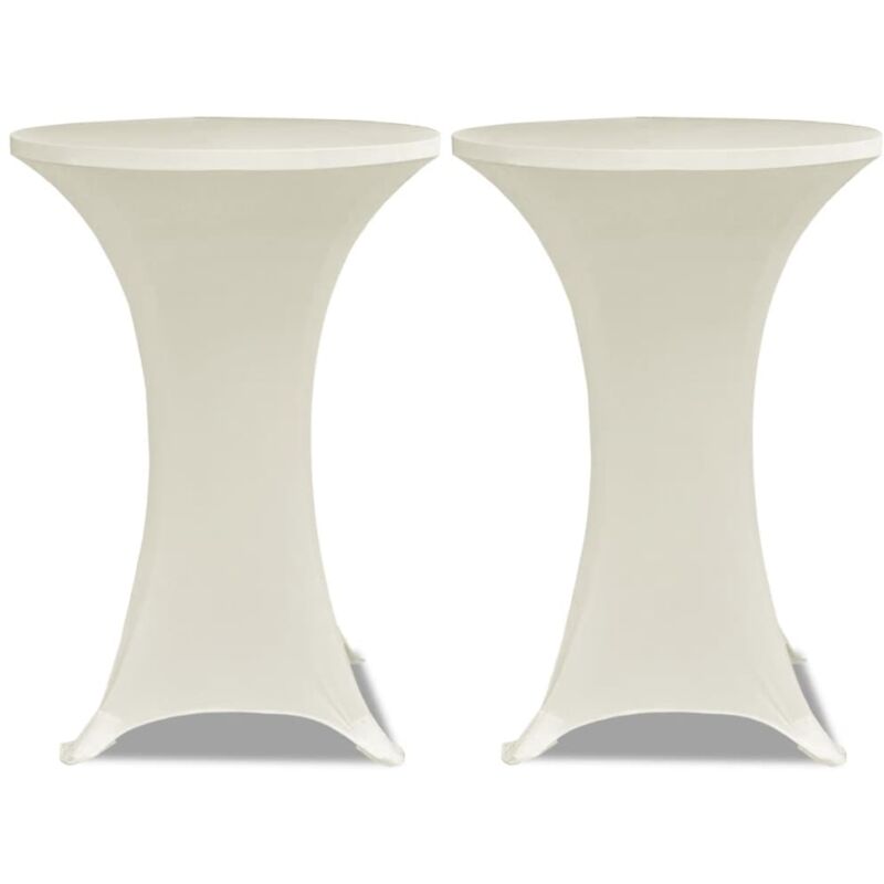 

Mantel Cubierta Elástica de Mesa Alta 2 Unidades Ø60 cm Crema - Crema - Vidaxl